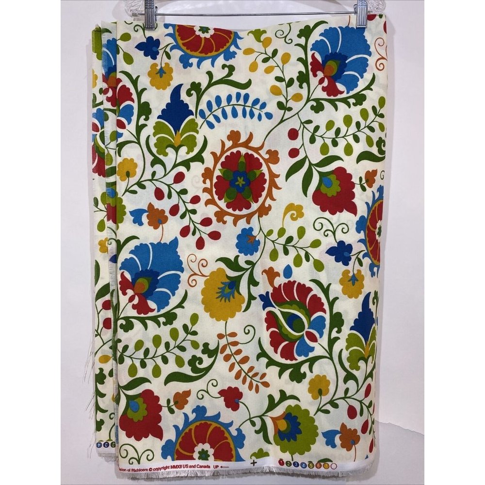 VTG Solarium Richloom Psychedelic Bright Floral Outdoor Fabric 2 Yards (73x56)